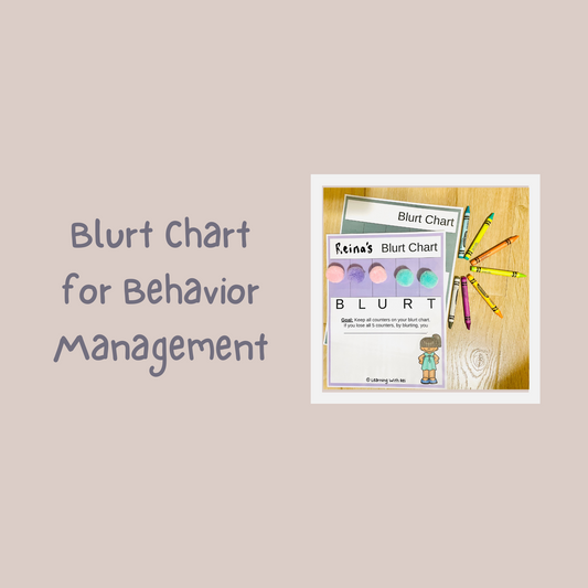 Blurt Chart for Behavior Management